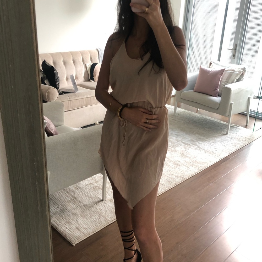 Blush pink silk dress/swim cover up Rory Beca S